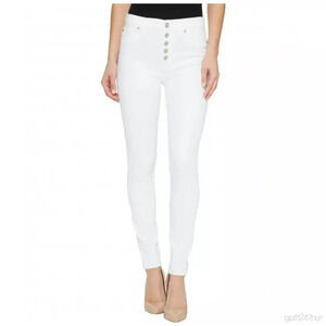 Hudson Ciara High Rise Super Skinny Exposed Button Ankle Jean Size 31 MSRP $185